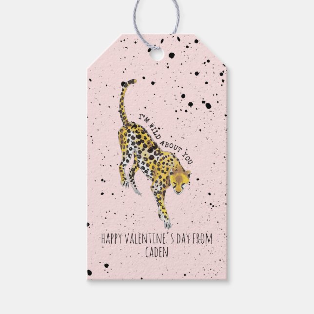 Cheetah Wild über Sie Unterricht Valentine Geschenkanhänger (Vorderseite)