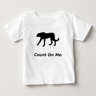 Cheetah zählt auf mich baby t-shirt