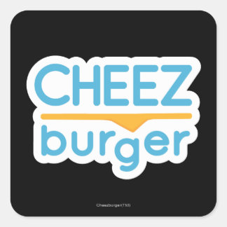 Cheezburger Logo (Farbe) Quadratischer Aufkleber