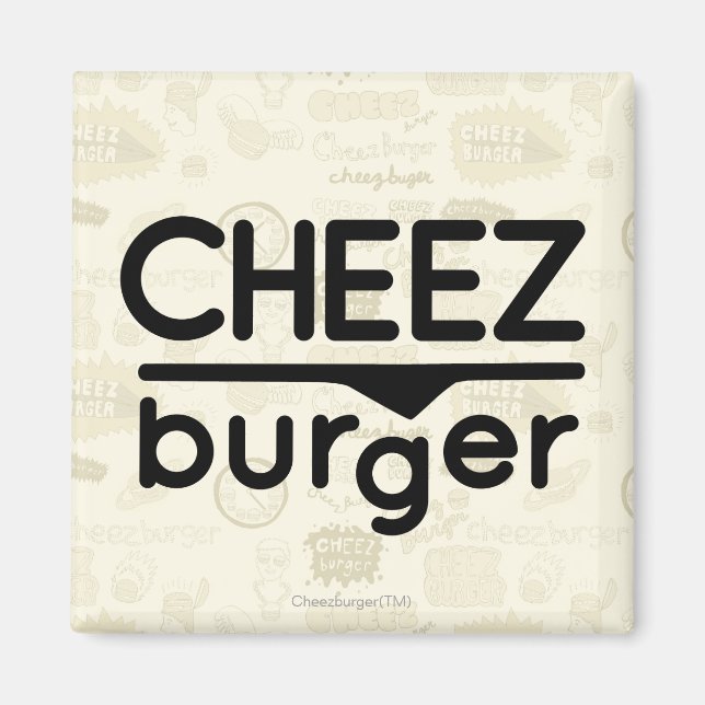 Cheezburger Logo (schwarz) Magnet (Vorne)