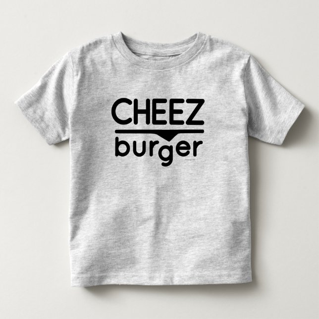 Cheezburger Logo (Schwarzes) Kleinkind T-shirt (Vorderseite)