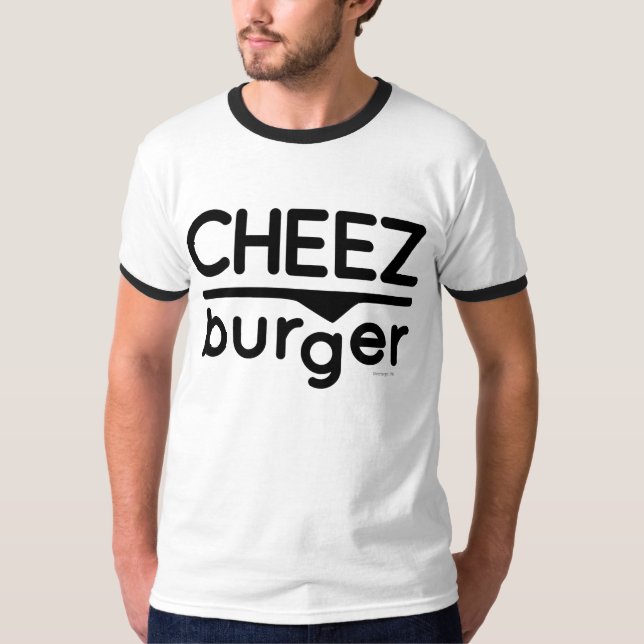 Cheezburger Logo (Schwarzes) T-Shirt (Vorderseite)