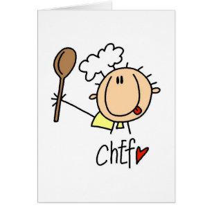 Chef avec des T-shirts et des cadeaux de cuillère