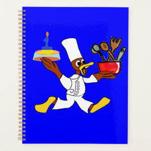 Chef Bleu Ducky Kazoo Très Heureux Planificateur d