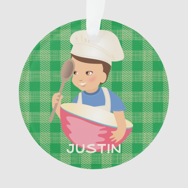 Chef casquette brunette mélangeant un bol personna (devant)