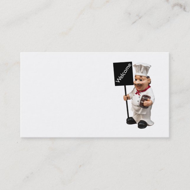 Chef cuisinier personnalisé - Carte de menu BIENVE (Devant)