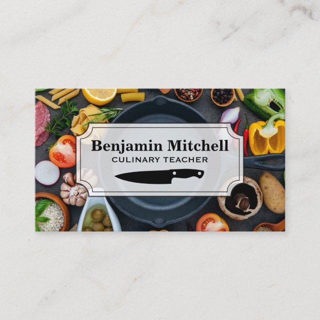 Chef culinaire | Légumes produire Carte de visite (Devant)
