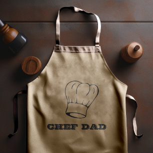 "Chef Dad" Chef Hut-Typografie Grillen Lange Schürze