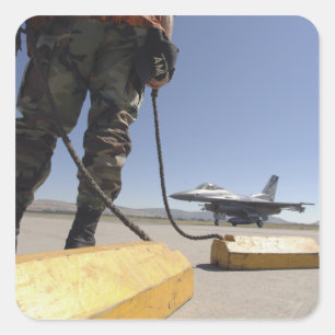 Chef der Crew der US-Luftwaffe Quadratischer Aufkleber