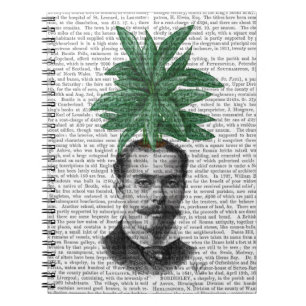Chef der Evergreen Head-Pflanze Notizblock