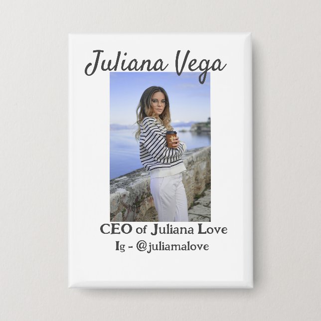 Chef der Geschäftsführerin, Chefin Instagram Handl Button (Vorderseite)