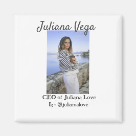 Chef der Geschäftsführerin, Chefin Instagram Handl Magnet