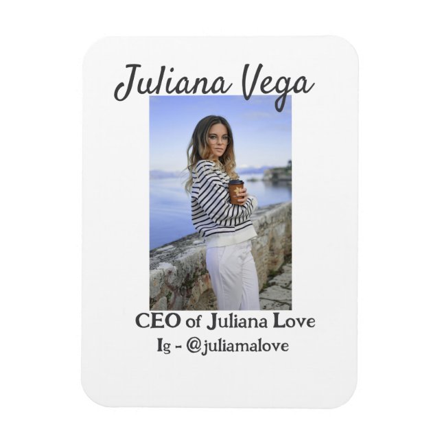 Chef der Geschäftsführerin, Chefin Instagram Handl Magnet (Vertikal)