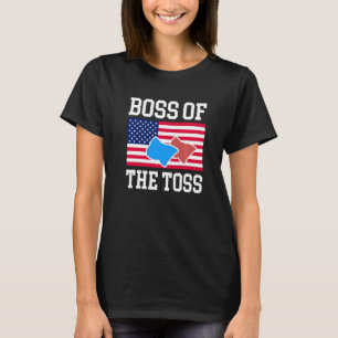 Chef der Toss Cornhole Player US-amerikanische Fla T-Shirt
