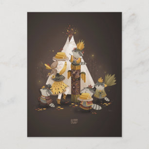 Chef des Gelbmais von Alexandra Dikaia Postkarte