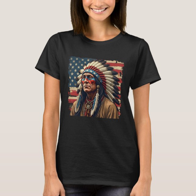 Chef des indischen Amerikanischen Ureinwohners Pat T-Shirt (Vorderseite)