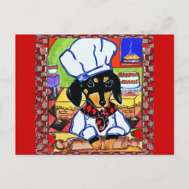 Chef Doxie Postkarte (Vorderseite)