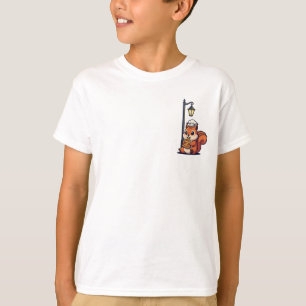 Chef-Eichhörnchen isst Pizza-Straßenlaterne Kinder T-Shirt