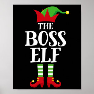 Chef-Elfen-Familie passende Weihnachtsgruppe-Elfen Poster