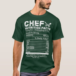 Chef Ernährungsfakten Cooles Chef-T-Shirt Geschen T-Shirt