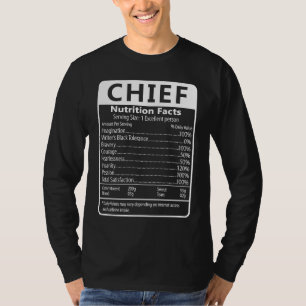CHEF Ernährungsfakten Sarkastische Grafik Humor T-Shirt