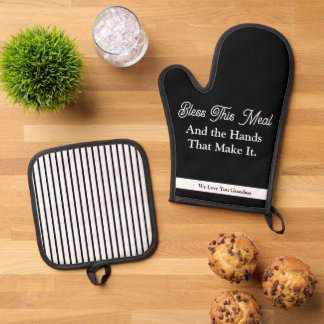 Chef-Familien-Weihnachtsgeschenk Ofenhandschuh & Topflappen-Set
