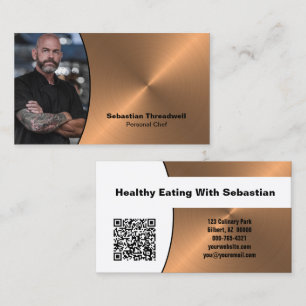 Chef Faux Kupfer Professional Photo QR Code  Visitenkarte