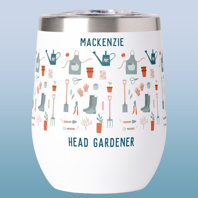 Chef Gardener Personnalisé (Fun personalized name Head Gardener thermal tumbler)