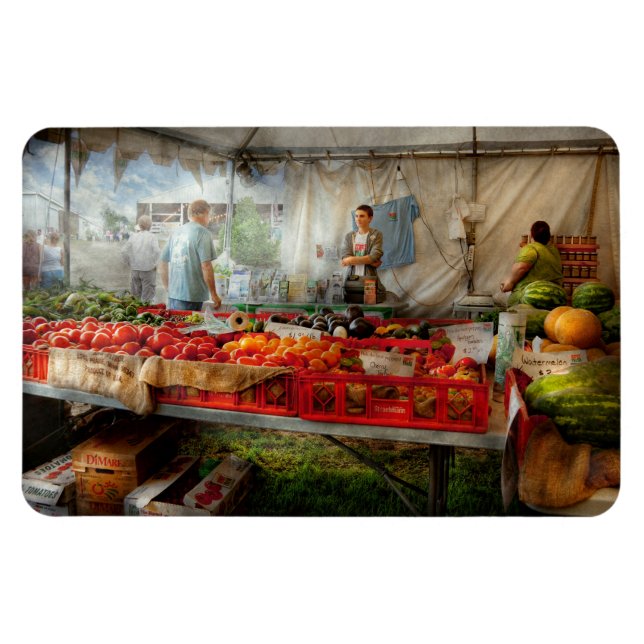 Chef - Gemüse - Jersey Fresh Bauernmarkt Magnet (Horizontal)