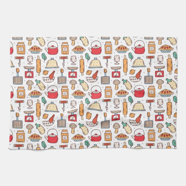 Chef Gift | No One Who Cooks Alone Geschirrtuch (Horizontal)