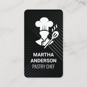 Chef Hut und Löffel Restaurant-Logo Visitenkarte