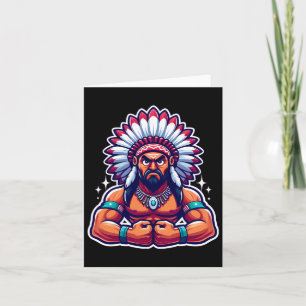 Chef-Indianer-Flechtmuskeln Fan Lover Bodybuildin Karte
