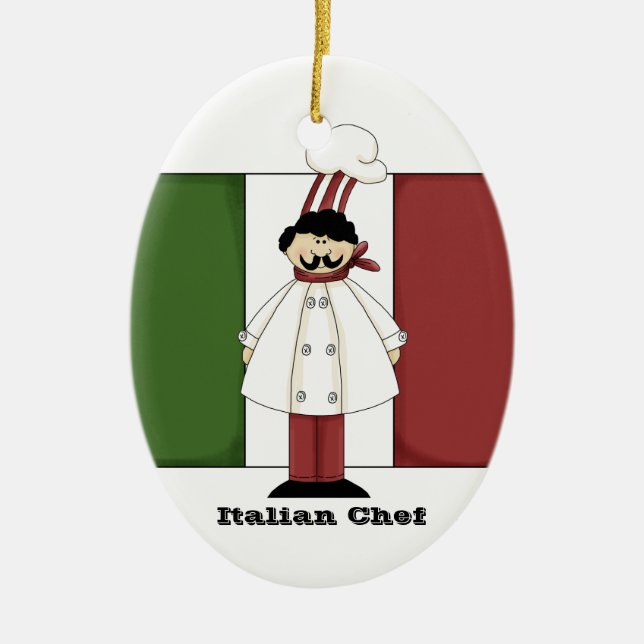 Chef italien #1 Ornement de cuisine (Devant)