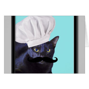 Chef italien, chat noir