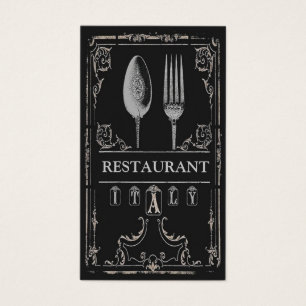 Chef italien de restaurant de fourchette fleurie