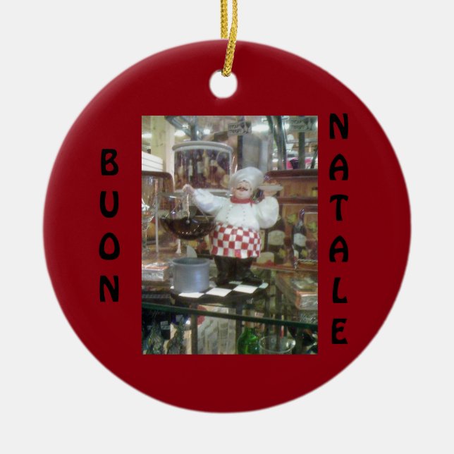 **CHEF ITALIEN** ORNEMENT DE NOËL (Devant)