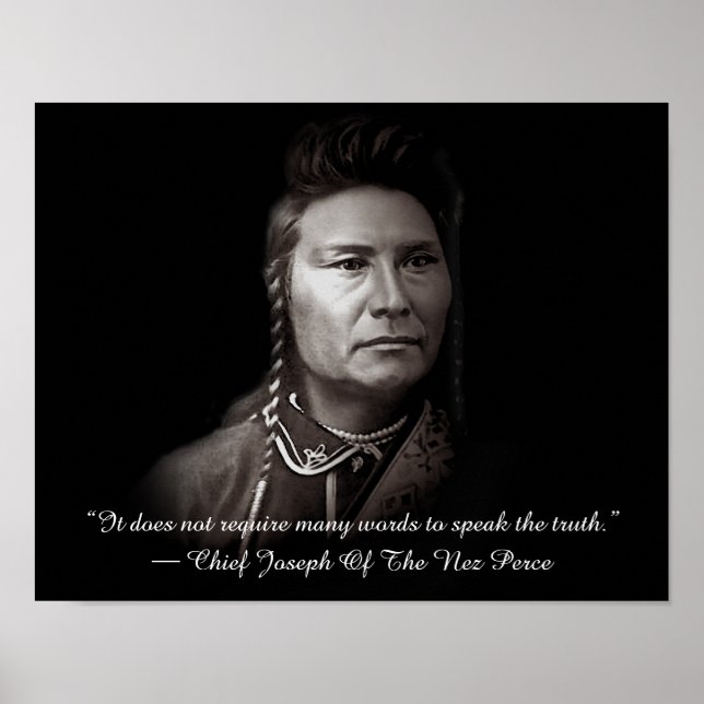 Chef Joseph des Amerikanischen Ureinwohners von Ne Poster (Vorne)