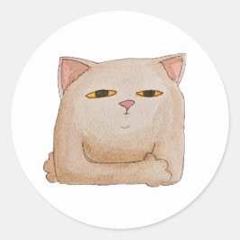 Chef-Katze -  Runder Aufkleber