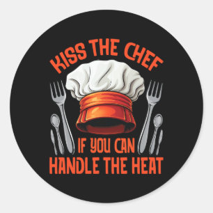Chef Kiss Koch Enthusiast Grillen Räuchern  Runder Aufkleber