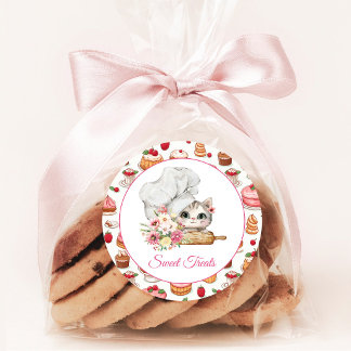 Chef Kitten Bäckerei Runder Aufkleber
