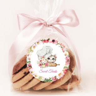 Chef Kitten Bäckerei Runder Aufkleber