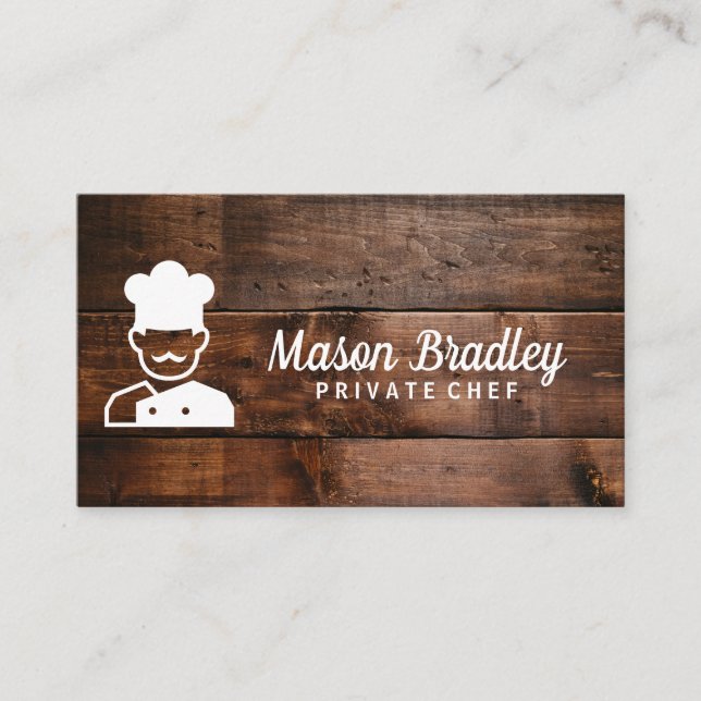 Chef | Logo du barbecue | Carte de visite Arrière  (Devant)