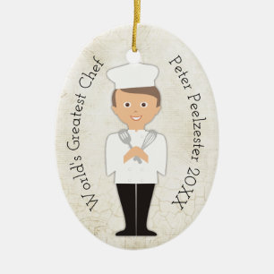 Chef masculin culinaire ornement de Noël