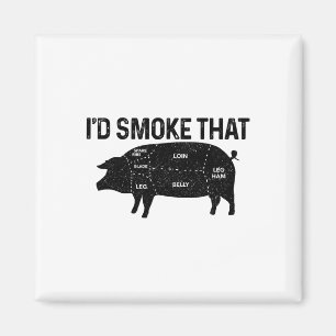 Chef Metzger Bbq Ich Würde Dieses Schwein Rauchen Magnet