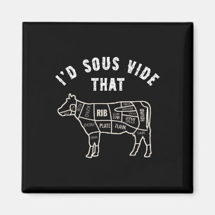 Chef Metzger Koch Bbq Ich Würde Dieses Rindfleisch Magnet