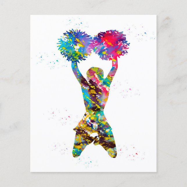 Chef mit Pompoms | Cheerleader Niedlich Desi Flyer (Vorne)