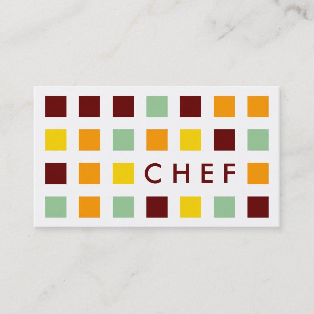 CHEF (mod Quadrate) Visitenkarte (Vorderseite)
