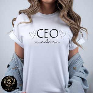 Chef-Modus aktiviert Boss-Zitat Business Casual T-Shirt