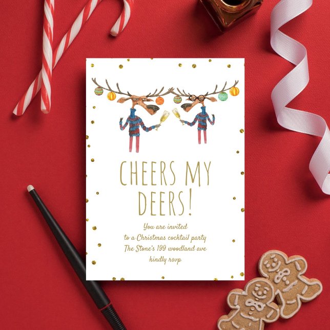 Chef My Deers Weihnachts-Cocktails zum Weihnachtsf Einladung (Von Creator hochgeladen)
