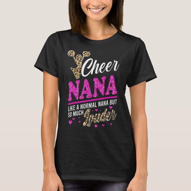 Chef Nana Größte Lüfterleopard Print und Pom Pom 1 T-Shirt (Vorderseite)